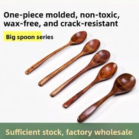 Cuillères et louches en bois non poli fabriquées en Chine, à long manche, courbées/droites/coudées, design moderne et minimaliste, vente en gros