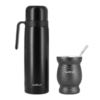 Termo de Acero Inoxidable 304 de Doble Capa y Vacío de 1000 ml, Termo Resistente para el Hogar, Cafetera para Acampar, Impresión de Logotipo Personalizable