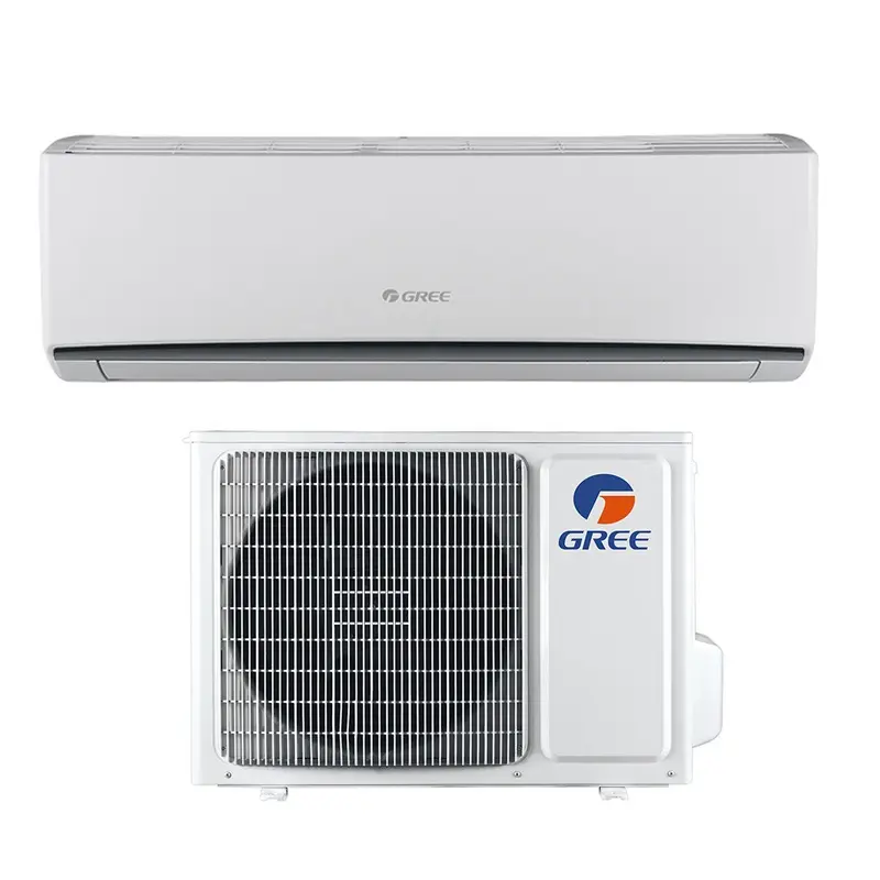 Purind Gree Pemanas Pendingin Mini, AC Portabel Inverter Efisien Tinggi 9000-24000BTU Split Air Conditioner dengan Pendingin Ruangan