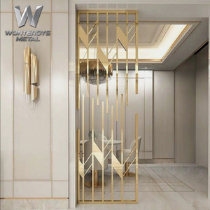 Panel de Pared Decorativo de Metal Dorado con Diseño Moderno y Lujoso, Cortado con Láser, para División de Espacios en Hoteles, Salones y Casinos - Product Image 1