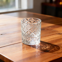 Verre à shot de vodka en cristal gaufré de luxe de 250 ml, style américain, écologique, coupé à la main, directement de l'usine CnGlass