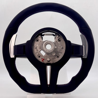Volant de course SSY OEM personnalisé en cuir perforé avec palettes de commande multifonctions rouges pour 3/4/5/X3/X5/X7 40mm