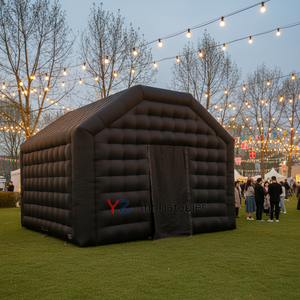 Grande tente gonflable en PVC noir pour événements quatre saisons, abri extérieur portable et imperméable pour festivals, fêtes, mariages, salons professionnels - Product Image 1