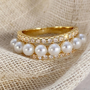 Curved <b>Ring</b> for Women Bead Detail Design Daily Wear Finger <b>Ring</b> - Product Image 1