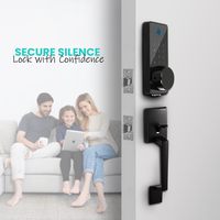 Cerradura Inteligente con Huella Dactilar, Alarma Antirrobo, Soporte para Tarjeta de Memoria, Wi-Fi, App Tuya, Seguridad Grado C, Acero Inoxidable para el Hogar