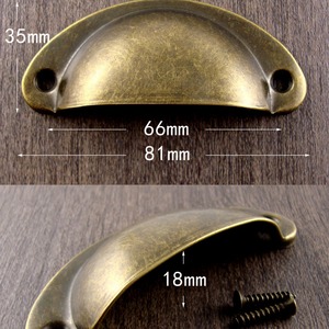 Tirador de Cajón Chengyu con Forma de Media Empanada, de Hierro, Estilo Chino, Duradero, Decoración de Superficie, Herraje para Gabinetes - Product Image 4