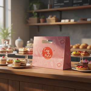 ถุงกระดาษสีขาวรูปทรงสี่เหลี่ยมผืนผ้า คุณภาพสูง เป็นมิตรกับสิ่งแวดล้อม พิมพ์โลโก้ได้ตามต้องการ สำหรับบรรจุภัณฑ์<span class=keywords><strong>เค้ก</strong></span><span class=keywords><strong>วัน</strong></span><span class=keywords><strong>เกิด</strong></span> งานฝีมือ และสินค้าช้อปปิ้ง - Product Image 2