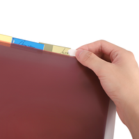 AFFISURE A4 A5 A6 diviseurs d'indexation en plastique coloré Page étiquettes classifiées diviseurs à onglets en plastique Transparent pour classeur à 3 anneaux