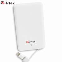 Batería Externa Ultrafina Promocional GifTek con Certificación CE, Logotipo Personalizado, Tamaño de Tarjeta de Crédito, Mini 2500mAh, Conector Micro USB, Carga Rápida