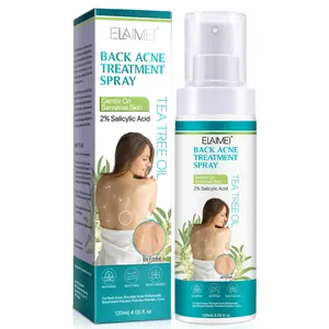 ELAIMEI repair shoulder acne whiteheads blackheads papules moisturizing tea tree oil 2% salicylic acid back acne treatment spray