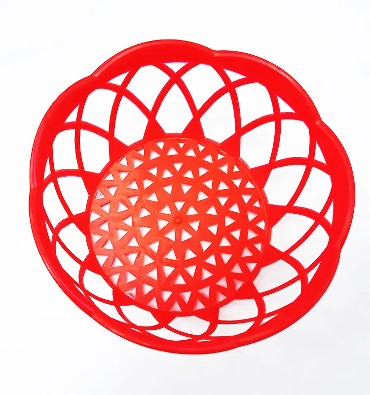 Red Traditional Basket Round Eggs Storage Portable Egg Basket Plastic Cheapest Basket Different Size