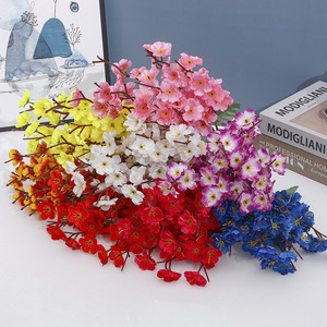 Ramas de Flores de Durazno Artificiales de 56 cm, Flor de Seda de Alta Simulación, Decoraciones para Bodas y Hogar - Product Image 1