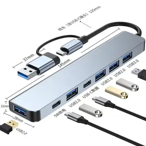 Type C to USB 3.0 4 Ports 4-in-1 Docking Station 5 ports 7/8 ports usb 3.0 2.0 SD TF Ultra Slim HUB For Computer