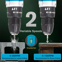 Perceuse sans fil 21V de qualité industrielle, perceuse sans fil au lithium robuste, perceuse industrielle OEM 12V, perceuse magnétique, Inalambrico Taladro
