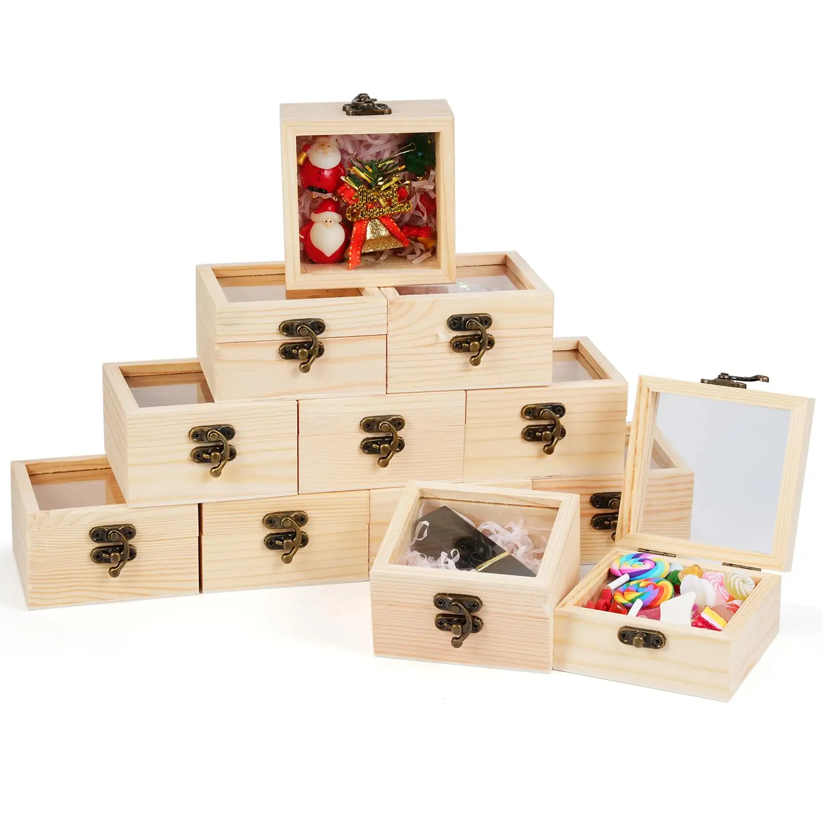 Изготовленная на заказ Оптовая продажа игрушек для хранения деревянная шкатулка для ювелирных изделий для ожерелья деревянная коробка для сухих фруктов деревянная подарочная коробка