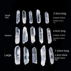 Vente en gros de cristaux de quartz naturel transparents bruts en forme de baguette, cristaux simples pour la méditation et autres artisanats en cristal - Product Image 2