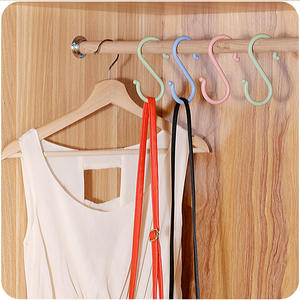 Multifunctional Plastic S-shaped Door <b>Kitchen</b> <b>Hook</b> Creative Bathroom Nail-free Wardrobe Clothes S <b>Hook</b> Home Small Tools - Product Image 6
