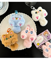 Porte-clés chat en peluche doux et mignon à longue queue, pendentif de sac, jouet de dessin animé Kawaii, accessoires pour filles et couples, le plus vendu