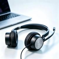 Casque filaire avec microphone à réduction de bruit ANC ENC pour centre d'appels, bureau, service client