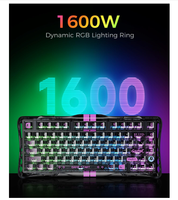 Clavier de jeu magnétique à effet Hall GravaStar Mercury V75 Lite, actuation réglable 8 kHz, RGB transparent, filaire USB-C pour PC et Mac