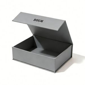 Caja de Papel Rígido con Logotipo Personalizado Impreso en Relieve, Embalaje para Ropa y Zapatos, Imán, Reciclable, Plegable, Cartón, Cajas de Regalo Blancas y Negras - Product Image 1