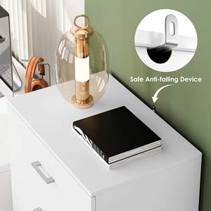 Bien Élégant Moderne Blanc <span class=keywords><strong>Commode</strong></span> pour Chambre Polyvalent avec 1.5 <span class=keywords><strong>cm</strong></span> D'épaisseur En Bois Et En Métal Pour Combinaison De Stockage - Product Image 4