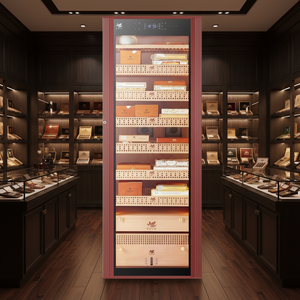 Large Capacity Cigar Humidor <b>Cabinet</b> Temperature Controlled Storage Large Capacity Holds up to Counts of Cigars for - Product Image 1