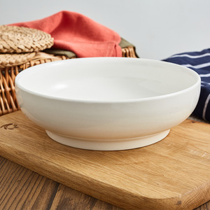 White <b>9</b>/10/12 <b>Inch</b> <b>Porcelain</b> Ceramic Deep Salad <b>Plate</b> Disposable Restaurant Catering Dinner Camping Charger Sets Modern Alfa - Product Image 1