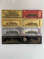 Billet de banque US en feuille d'or, étanche, USD 100, 1 000 000, cadeau de collection, cadeau commémoratif, billet de banque en feuille d'or Dollar