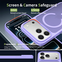 Funda Magnética para Teléfono con Carga Inalámbrica, Acabado Mate, Resistente a Impactos, TPU y PC, Antihuellas, para iPhone 17 16 15 Pro Max
