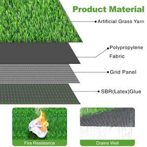 Les <span class=keywords><strong>tapis</strong></span> d'intérieur et d'extérieur simulés avec des trous de drainage conviennent aux terrasses paysagères de jardin. - Product Image 4