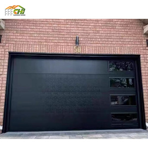 <span class=keywords><strong>Porte</strong></span> <span class=keywords><strong>de</strong></span> <span class=keywords><strong>garage</strong></span> <span class=keywords><strong>sectionnelle</strong></span> isolée en acier durable <span class=keywords><strong>de</strong></span> qualité supérieure CHI 16x7 grise <span class=keywords><strong>avec</strong></span> finition noyer pour villa - Product Image 5