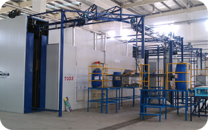 Équipement de tannerie en acier multifonctionnel, type vertical, machine à fabriquer du cuir artificiel à bascule, 20t 144portes - Product Image 2