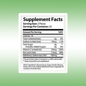 Personnalisation d'usine Goût de sureau Supplément à base de plantes Vitamines de sureau Gommes pour adultes Boost Qualité du sommeil 60 Gummies - Product Image 2