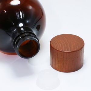 New 500ml PET Plastic Essential <b>Oil</b> <b>Bottle</b> Bamboo Wood Screw Lid Pure Dew Aromatherapy Liquid Orifice Reducer Pump Sprayer Seal - Product Image 4