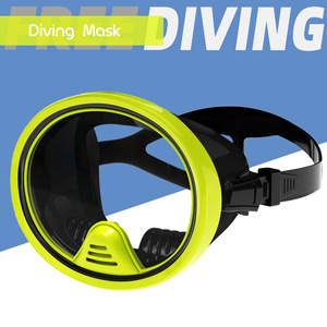 Masque de plongée sans cadre, une seule vitre, verre trempé 4,0 mm, silicone, adulte, plongée avec tuba, sports nautiques, étanche - Product Image 3
