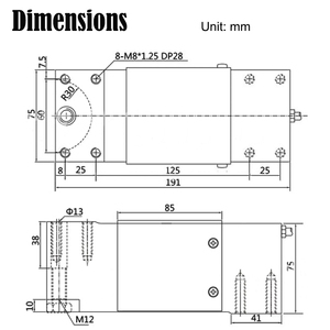 PLC321 10lb 20lb 40lb 100 lb Serie de Sensores de Fuerza de Celda de Carga de Alta Precisión para Básculas de Embalaje, Montaje Roscado, Puente de Wheatstone - Product Image 4