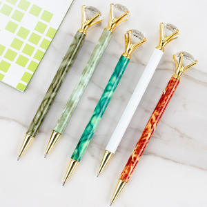 Full Color Printed Promotional Business Luxury Customizable Sports Logo Crystal Diamond Metal Ballpoint Pen <b>Gift</b> Pens - Product Image 2