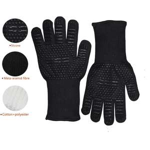 Wholesale BBQ Heat Resistant Kitchen Silicone Oven Mittens Non-Slip Pot <b>Grilling</b> <b>for</b> Smoker <b>Barbeque</b> Cooking Baking - Product Image 4