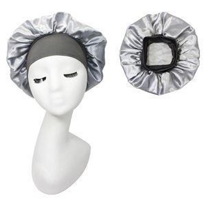 Gorro de Dormir de Satén Premium para Mujer, con Banda Elástica Extra Ancha, para Proteger el Cabello Rizado Natural, Ideal para Viajes y Ducha - Product Image 4