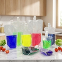 Pochettes à bec verseur épaisses pour boissons, sacs en plastique pour emballage de boissons en supermarché