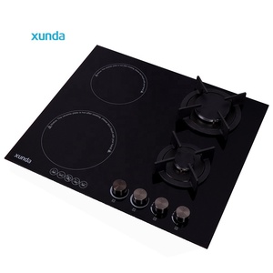 Xunda - Estufa <span class=keywords><strong>de</strong></span> Cocina Eléctrica <span class=keywords><strong>de</strong></span> 4 Quemadores, 2 <span class=keywords><strong>Placas</strong></span> Eléctricas y 2 <span class=keywords><strong>de</strong></span> <span class=keywords><strong>Gas</strong></span>, Ahorradora <span class=keywords><strong>de</strong></span> Energía - Product Image 3