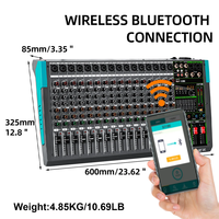 Interface de mixage audio professionnelle OEM Biner PA16, console de mixage audio 16 canaux pour scène