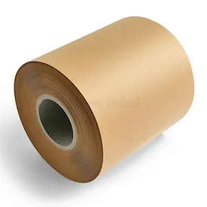 Kraft Paper Jumbo Rolls Strong Adhesive Label Stickers Kraft Label For Inkjet And Laser Printer