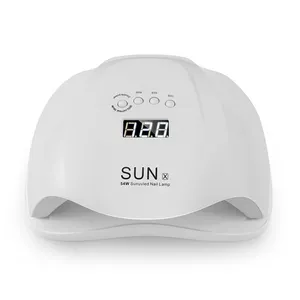 SunX LED tırnak lambası 54w kür jel lehçe için tırnak kurutma makinesi UV ışık lamba tırnak kurutucu
