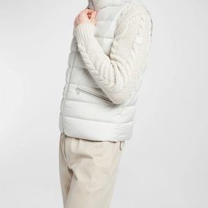 Gilet sans manches matelassé personnalisé en duvet de canard, col montant, fermeture éclair, pour homme - Product Image 3