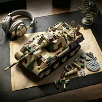 12GO 97059 2026 Nouveau MOC Modèle de Char V à l'échelle 1/28 Kits de Briques Éducatifs pour Adultes Cadeaux 1678 Pièces Ensembles de Blocs de Construction