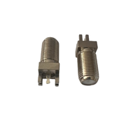 Connecteur coaxial F à 4 pattes en gros, adaptateur de type F, connecteur coaxial pour circuit imprimé