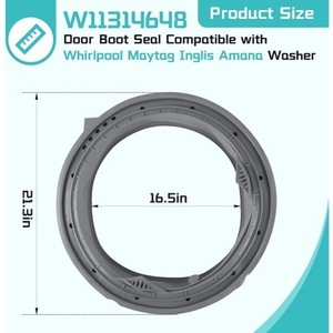 Sello de puerta para lavadora W11314648 W10897390 47x47x13cm de goma duradera para modelos Whirlpool - Product Image 3