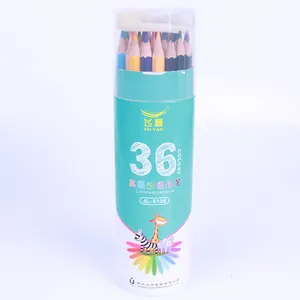 شعبية 36 ألوان أقلام Hexagoncolor مجموعة أقلام رصاص الاطفال الملونة l خشبية قلم رصاص للأطفال اللوحة